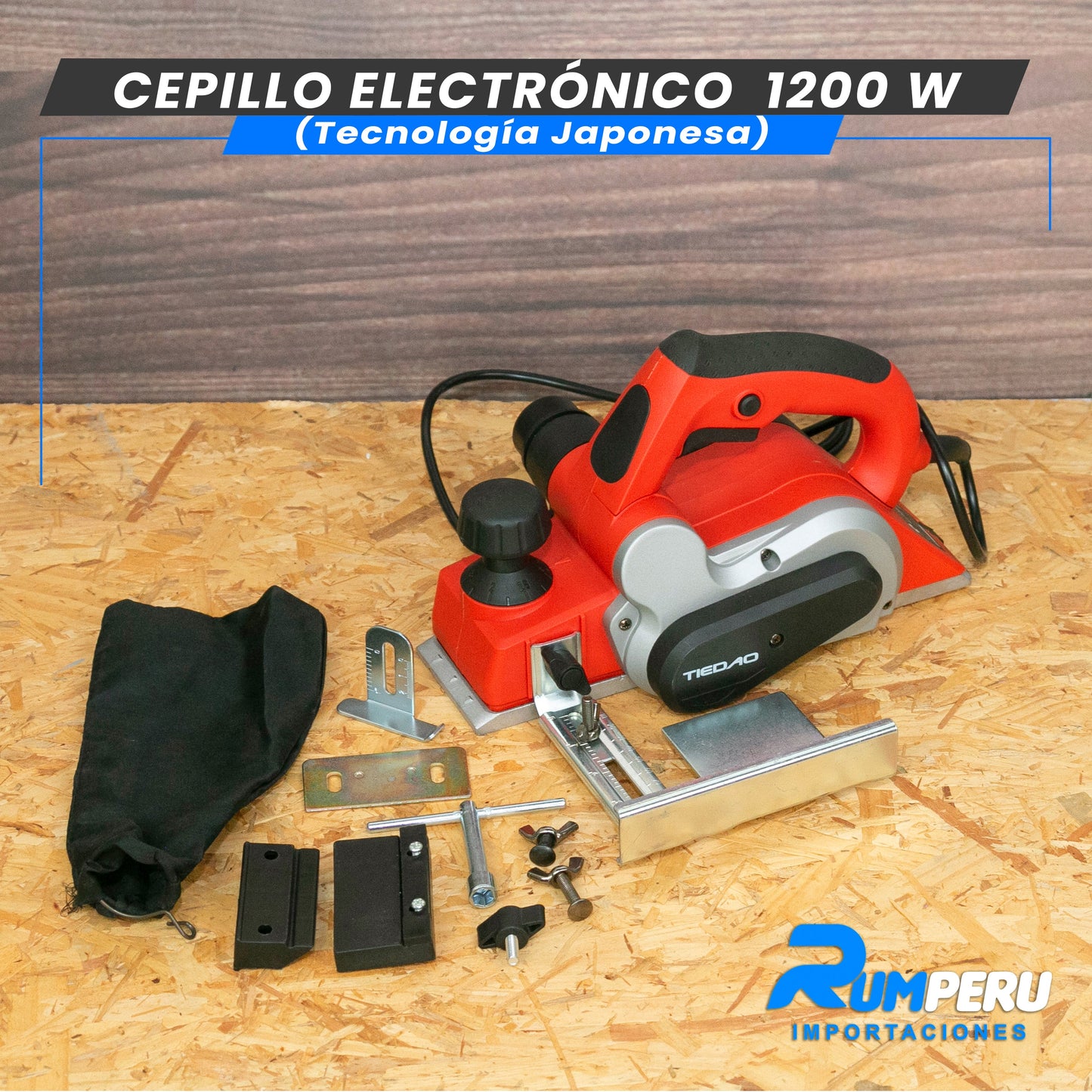 CEPILLO ELECTRÓNICO 1200 W (TECNOLOGÍA JAPONESA)
