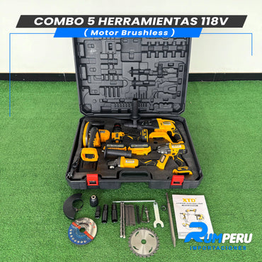 COMBO 5 HERRAMIENTAS 118V (MOTOR BRUSHLESS