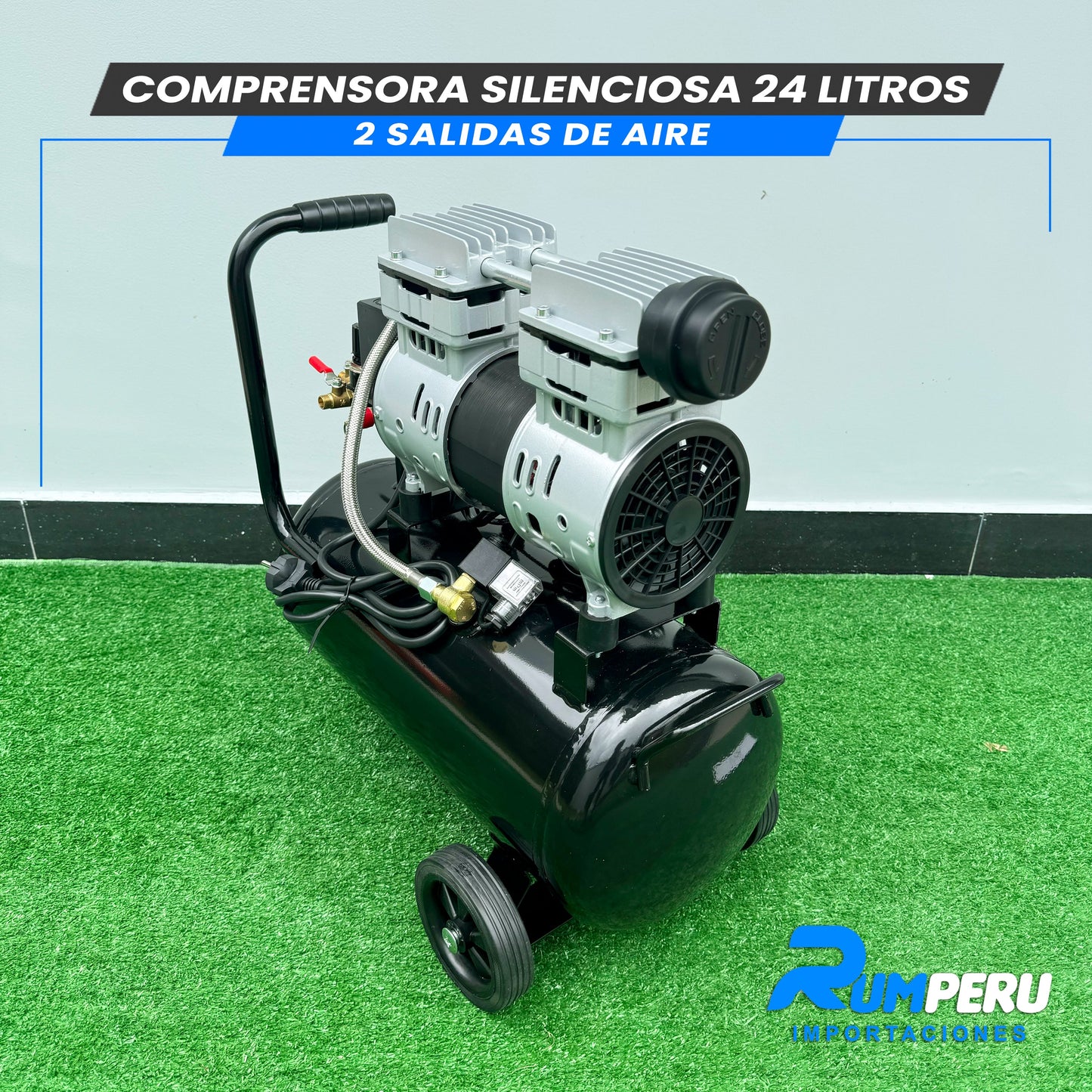 Comprensora Silenciosa 24L (2 Salidas de Aire)