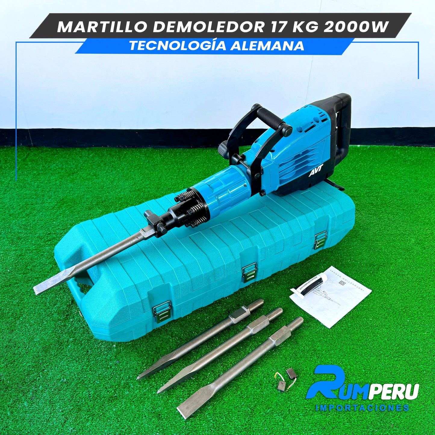 Martillo Demoledor 17 Kilos (Tecnología Alemana + AVT)