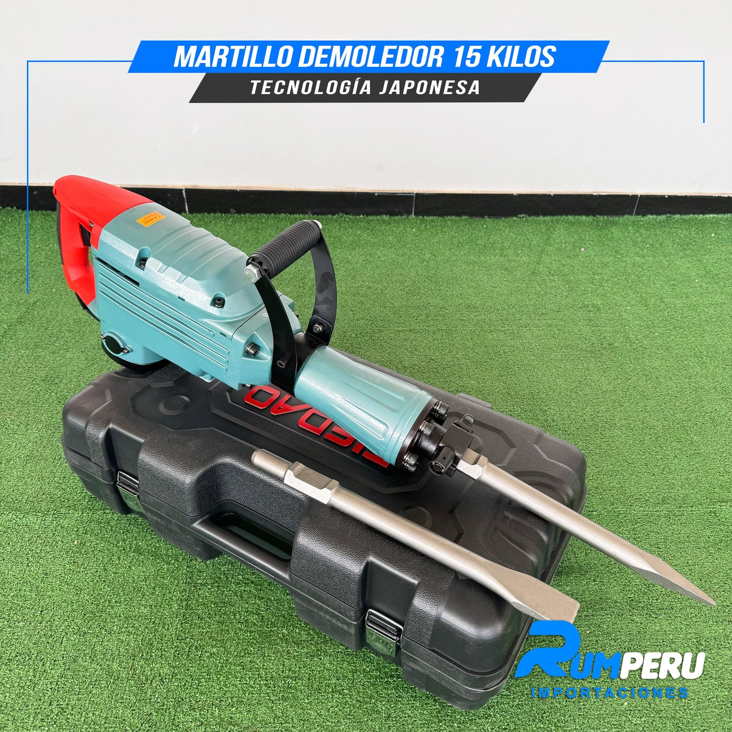 MARTILLO DEMOLEDOR 15 KILO GRAMOS TECNOLOGÍA ALEMANA