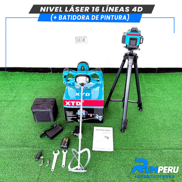 Nivel laser 16 líneas 4D (+Batidora de pintura)