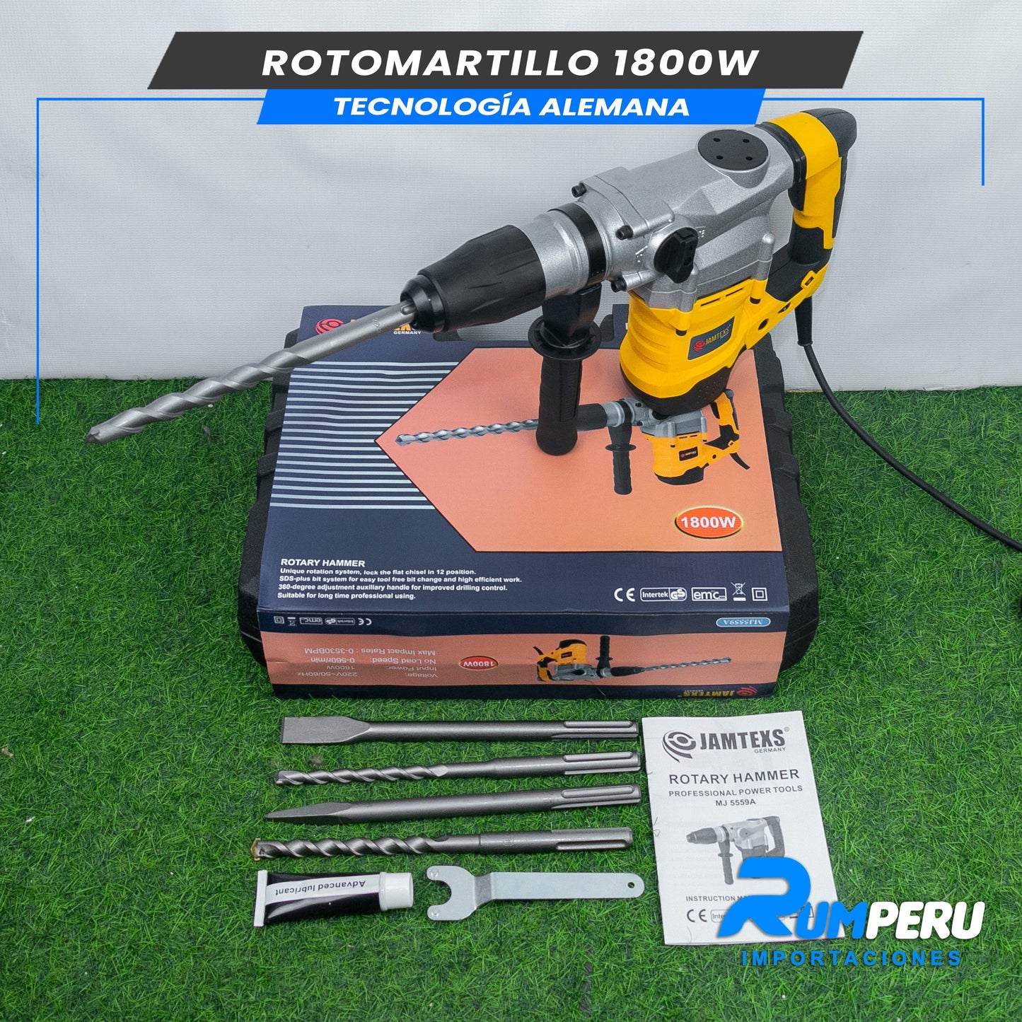 Rotomartillo 1800w Tecnología Alemana