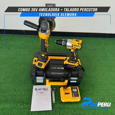 Amoladora + Taladro Percutor 36V ( Tecnología Alemana)