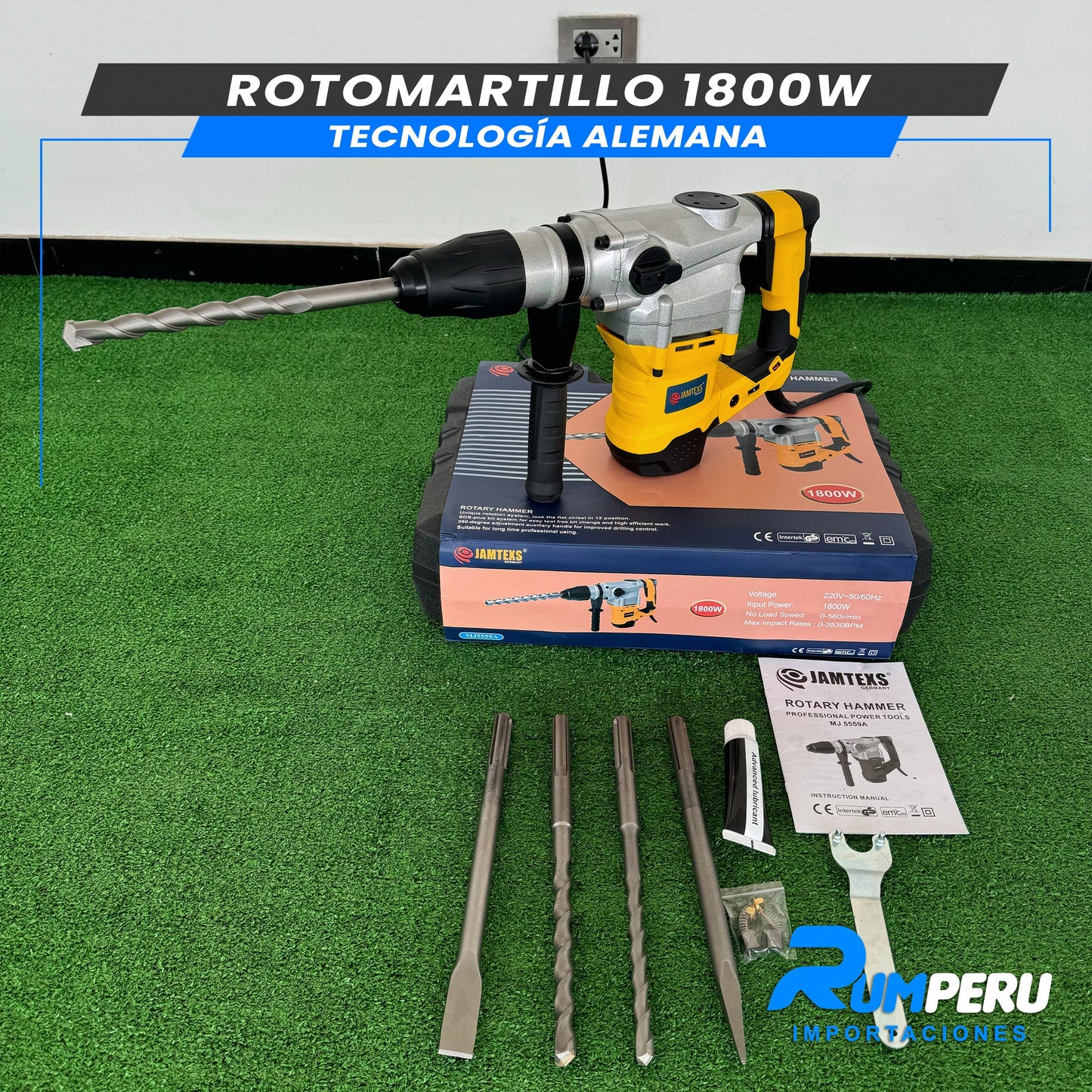 Rotomartillo 1800w Tecnología Alemana