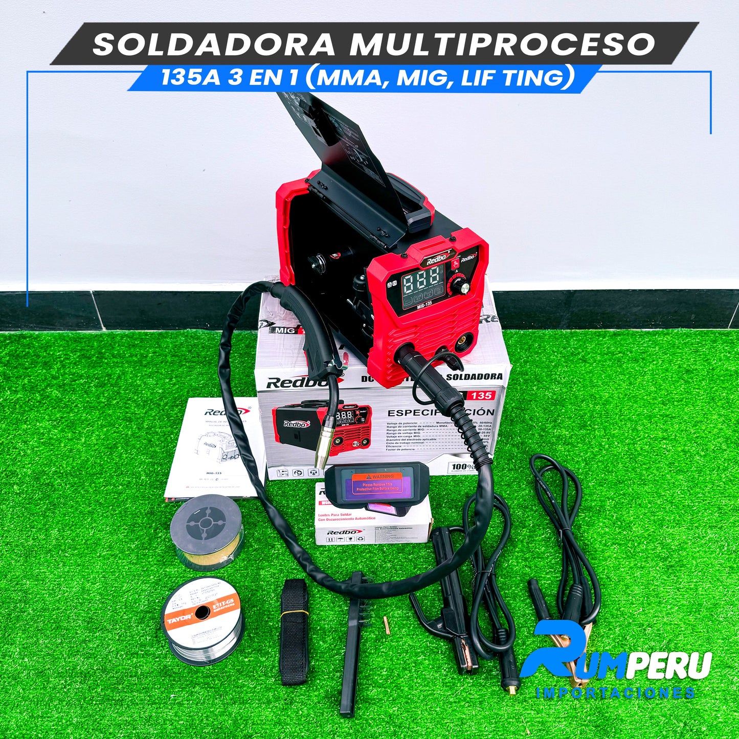 Soldadora Multiproceso MIG 135 Amperios (3 EN 1)