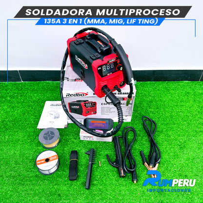Soldadora Multiproceso MIG 135 Amperios (3 EN 1)