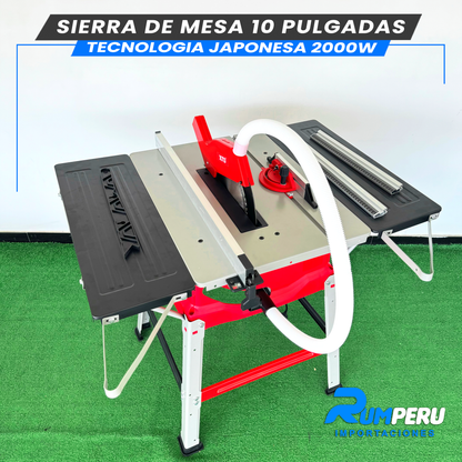 Sierra de Mesa 10 Pulgadas 2000W (Tecnologia Japonesa)