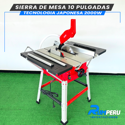 Sierra de Mesa 10 Pulgadas 2000W (Tecnologia Japonesa)