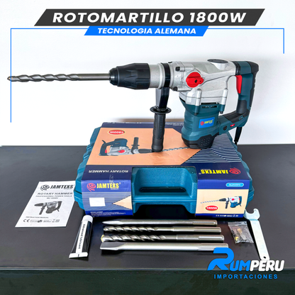 Rotomartillo 1800W Tecnología Alemana 8 Kilos