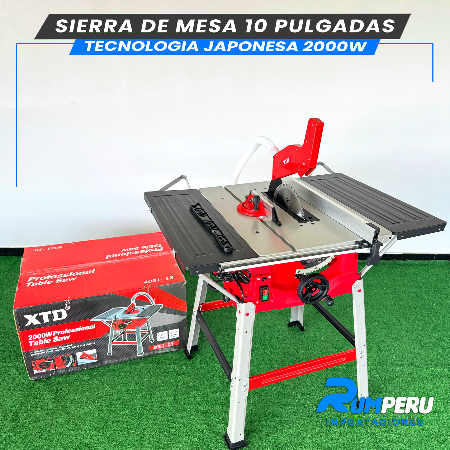 Sierra de Mesa 10 Pulgadas 2000W (Tecnologia Japonesa)