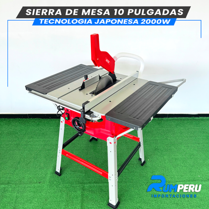 Sierra de Mesa 10 Pulgadas 2000W (Tecnologia Japonesa)