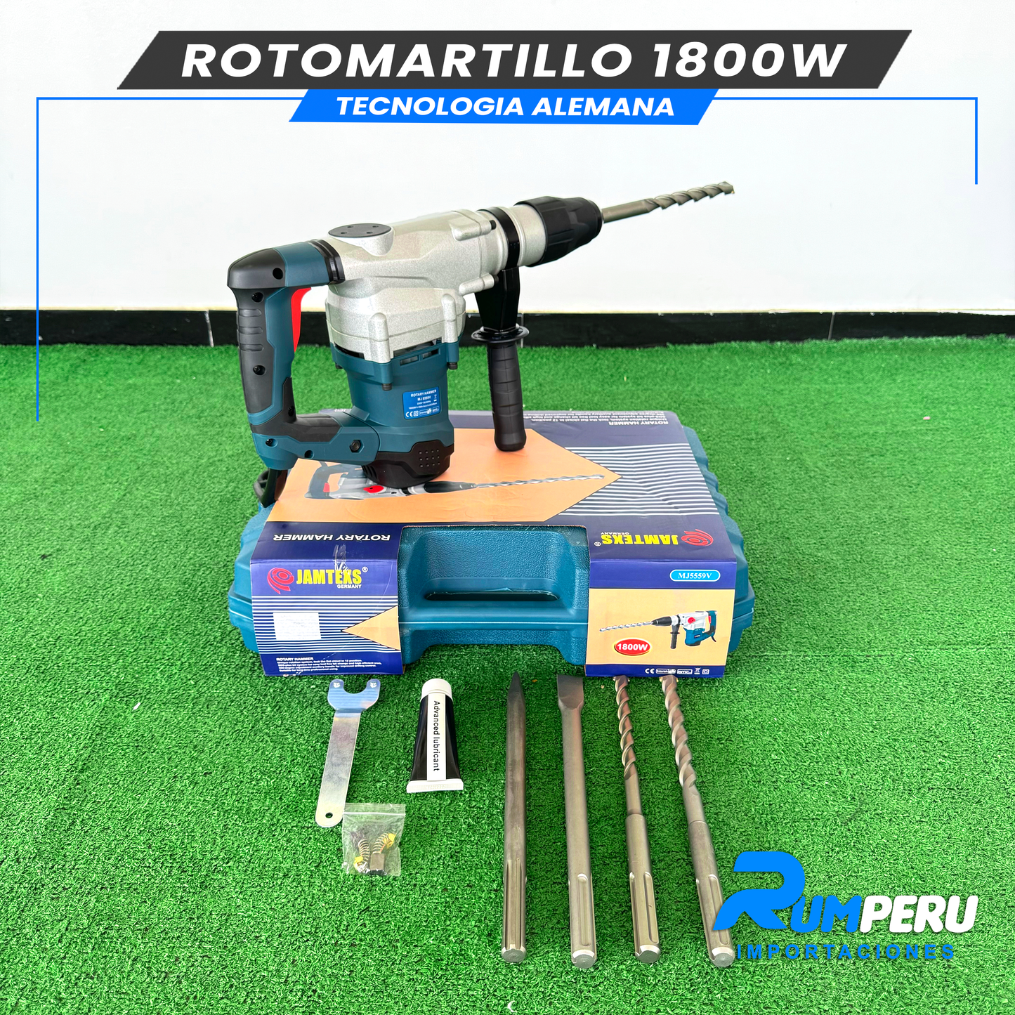 Rotomartillo 1800W Tecnología Alemana 8 Kilos