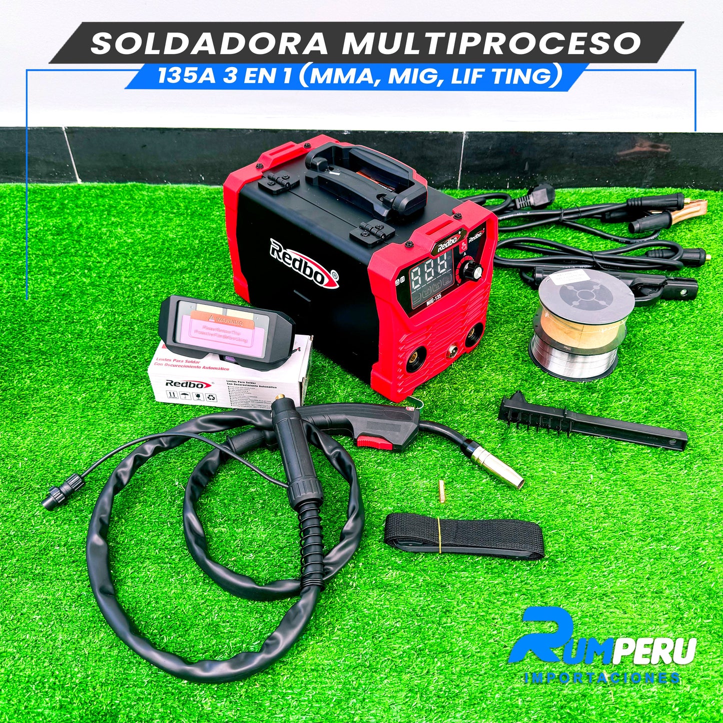 Soldadora Multiproceso MIG 135 Amperios (3 EN 1)