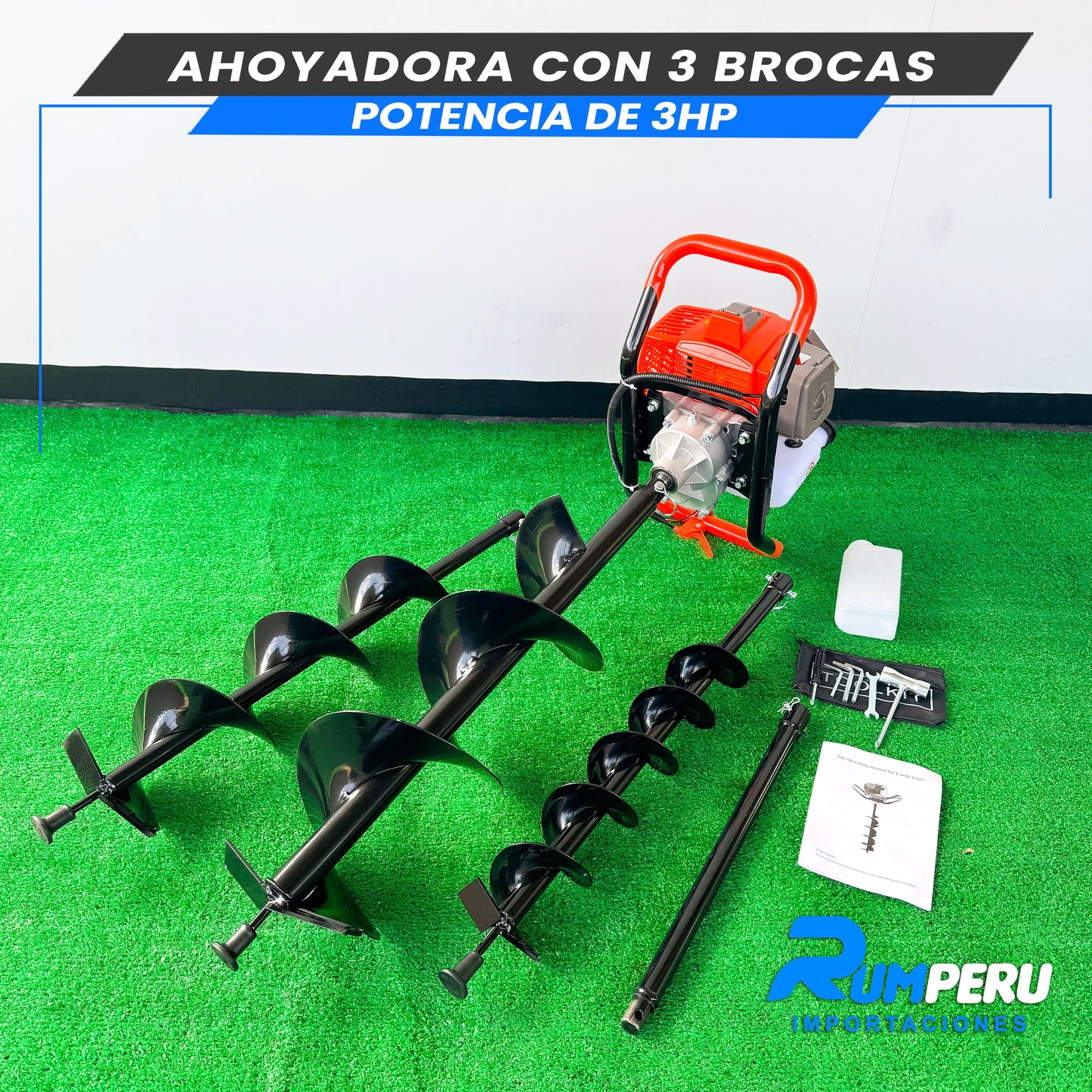AHOYADORA CON 3 BROCAS POTENCIA 3HP
