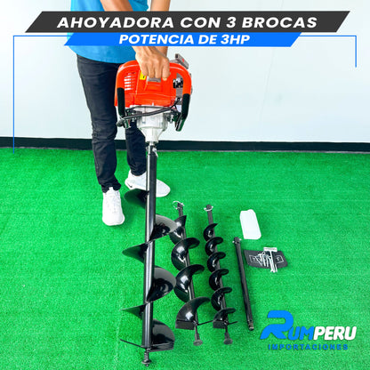 AHOYADORA CON 3 BROCAS POTENCIA 3HP