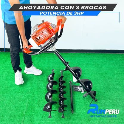 AHOYADORA CON 3 BROCAS POTENCIA 3HP