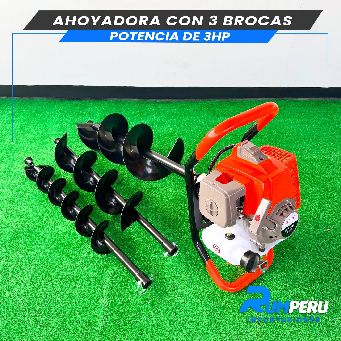 AHOYADORA CON 3 BROCAS POTENCIA 3HP