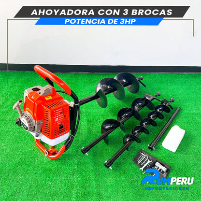 AHOYADORA CON 3 BROCAS POTENCIA 3HP