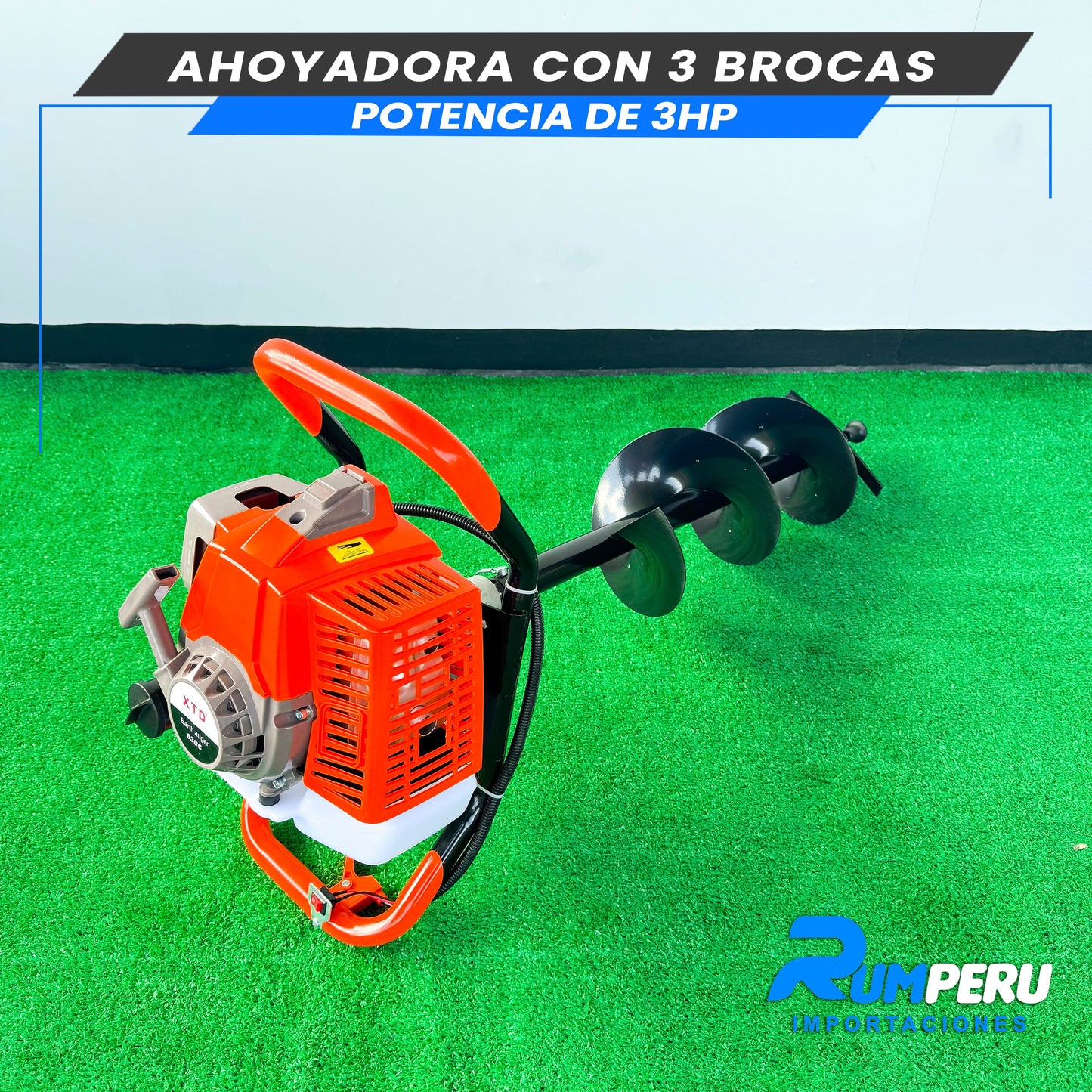 AHOYADORA CON 3 BROCAS POTENCIA 3HP