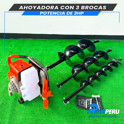 AHOYADORA CON 3 BROCAS POTENCIA 3HP