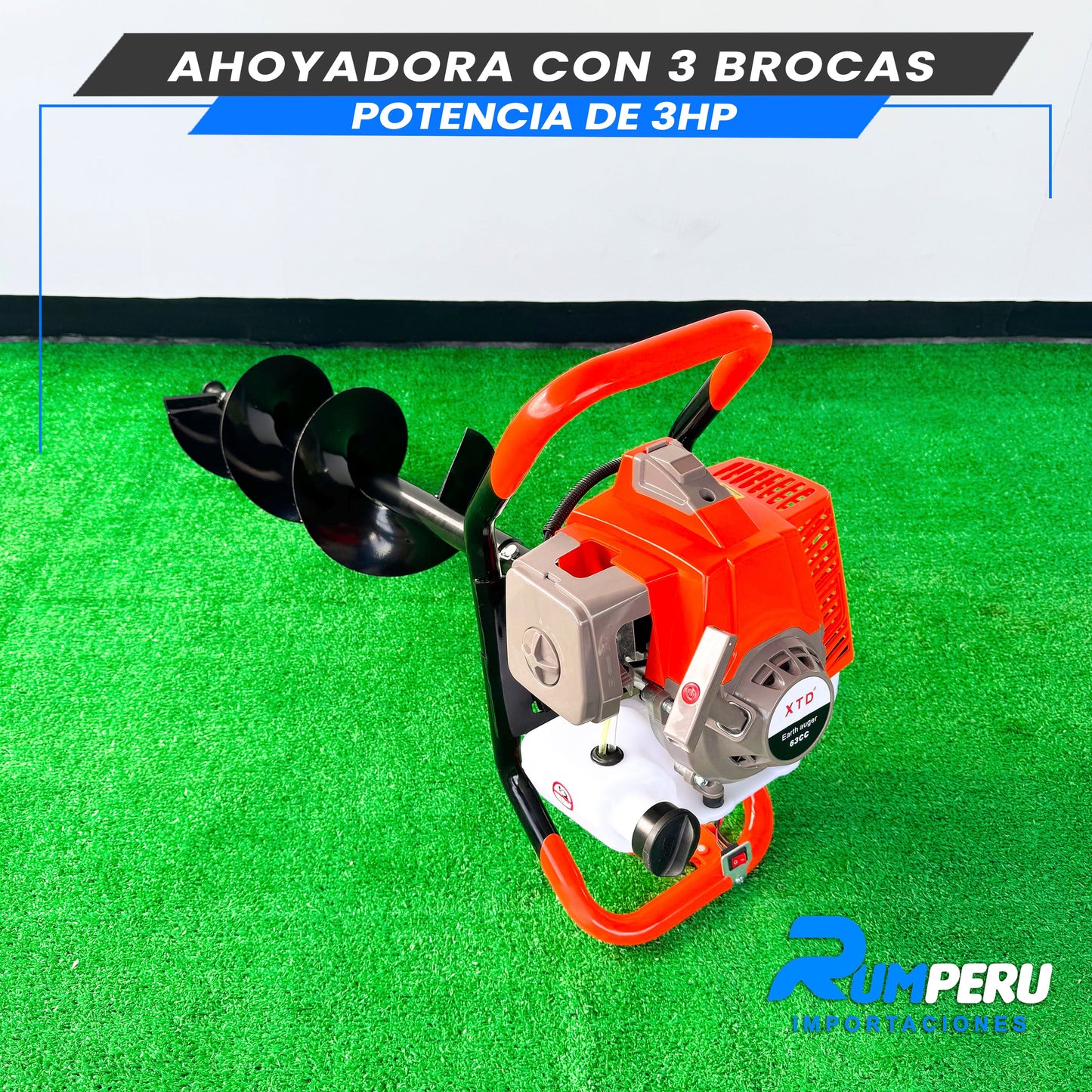 AHOYADORA CON 3 BROCAS POTENCIA 3HP
