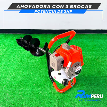 AHOYADORA CON 3 BROCAS POTENCIA 3HP