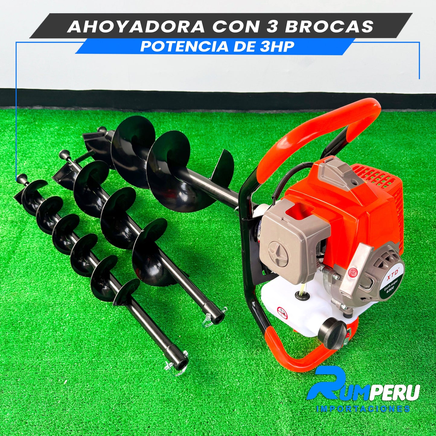 AHOYADORA CON 3 BROCAS POTENCIA 3HP