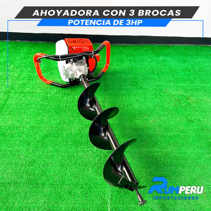 AHOYADORA CON 3 BROCAS POTENCIA 3HP
