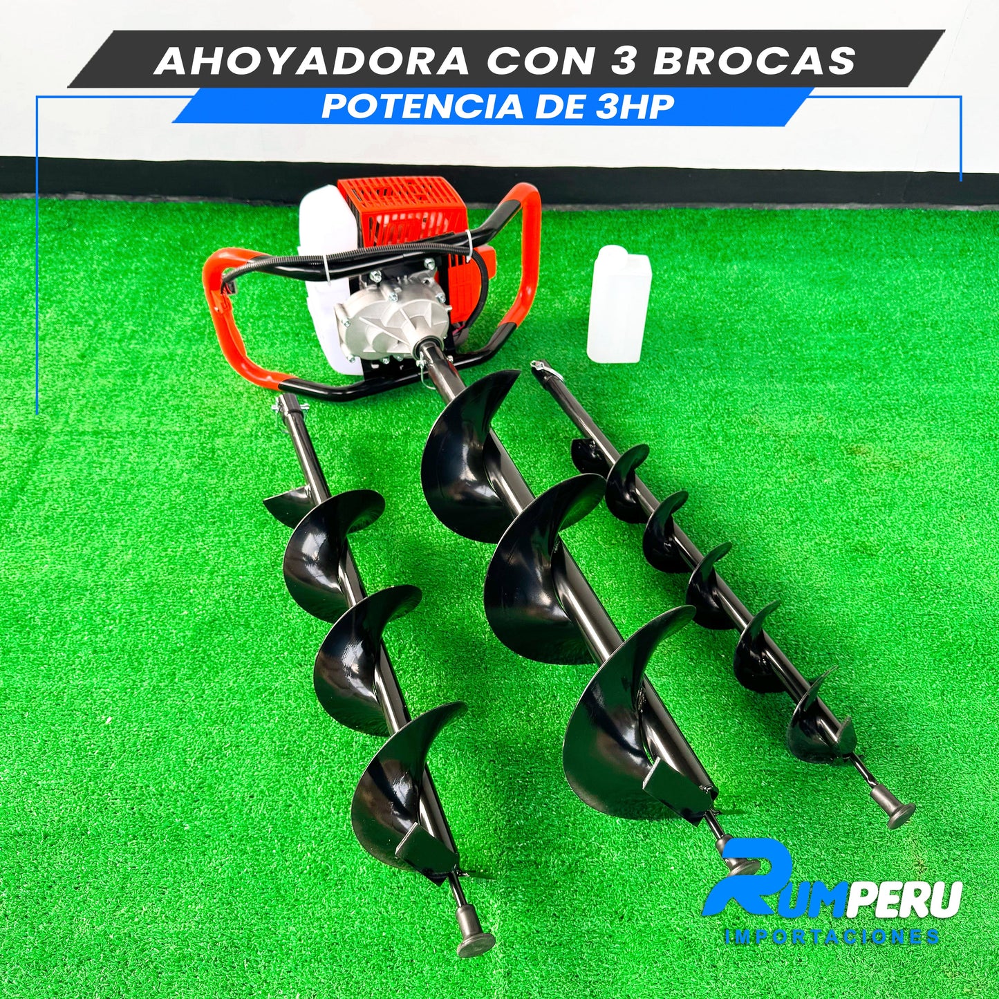 AHOYADORA CON 3 BROCAS POTENCIA 3HP