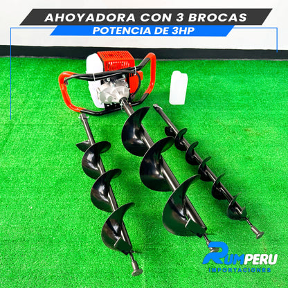 AHOYADORA CON 3 BROCAS POTENCIA 3HP