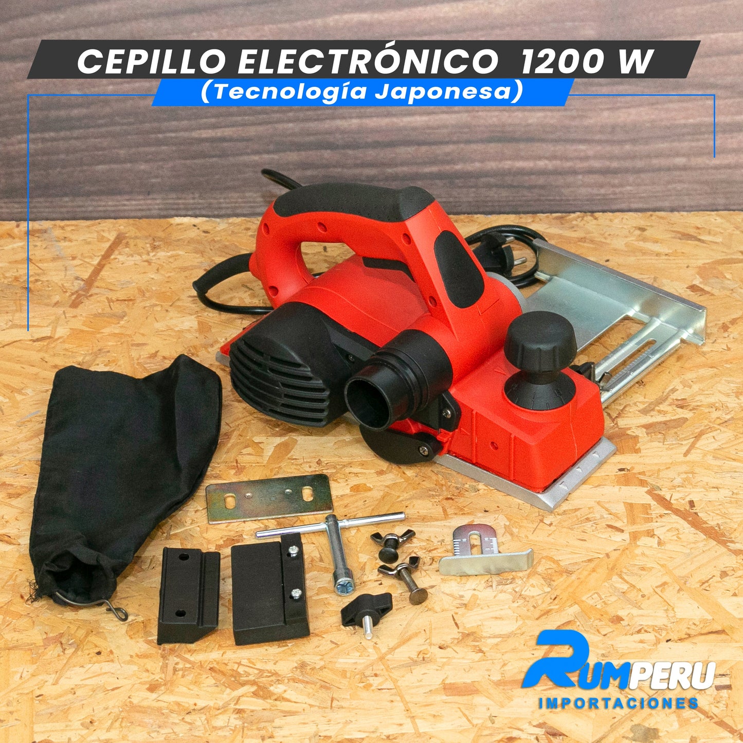 CEPILLO  ELECTRÓNICO 1200 W (TECNOLOGÍA JAPONESA)