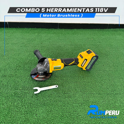 COMBO 5 HERRAMIENTAS 118V (MOTOR BRUSHLESS