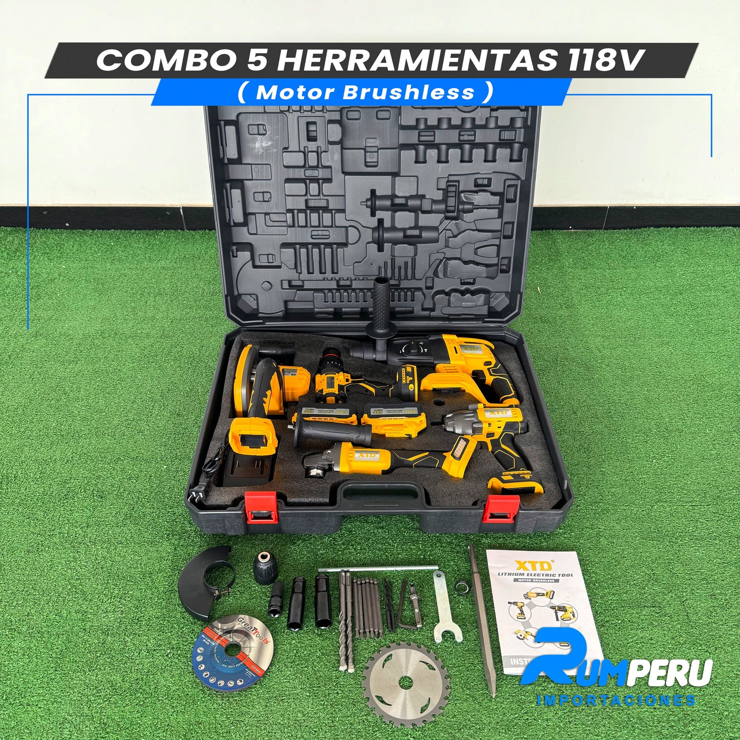 COMBO 5 HERRAMIENTAS 118V (MOTOR BRUSHLESS