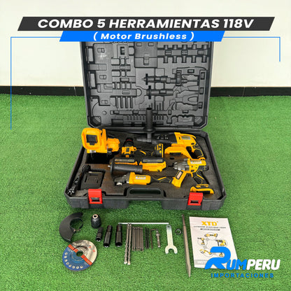 COMBO 5 HERRAMIENTAS 118V (MOTOR BRUSHLESS
