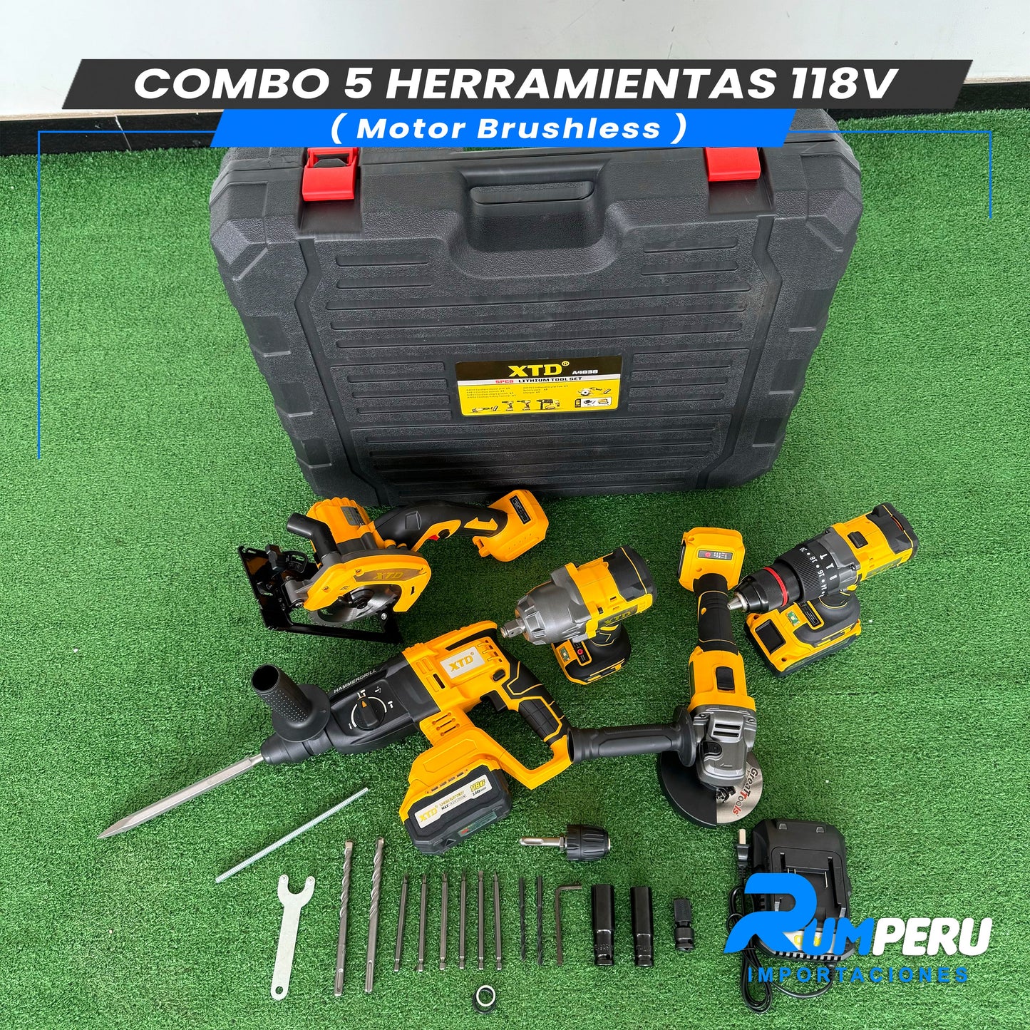 COMBO 5 HERRAMIENTAS 118V (MOTOR BRUSHLESS