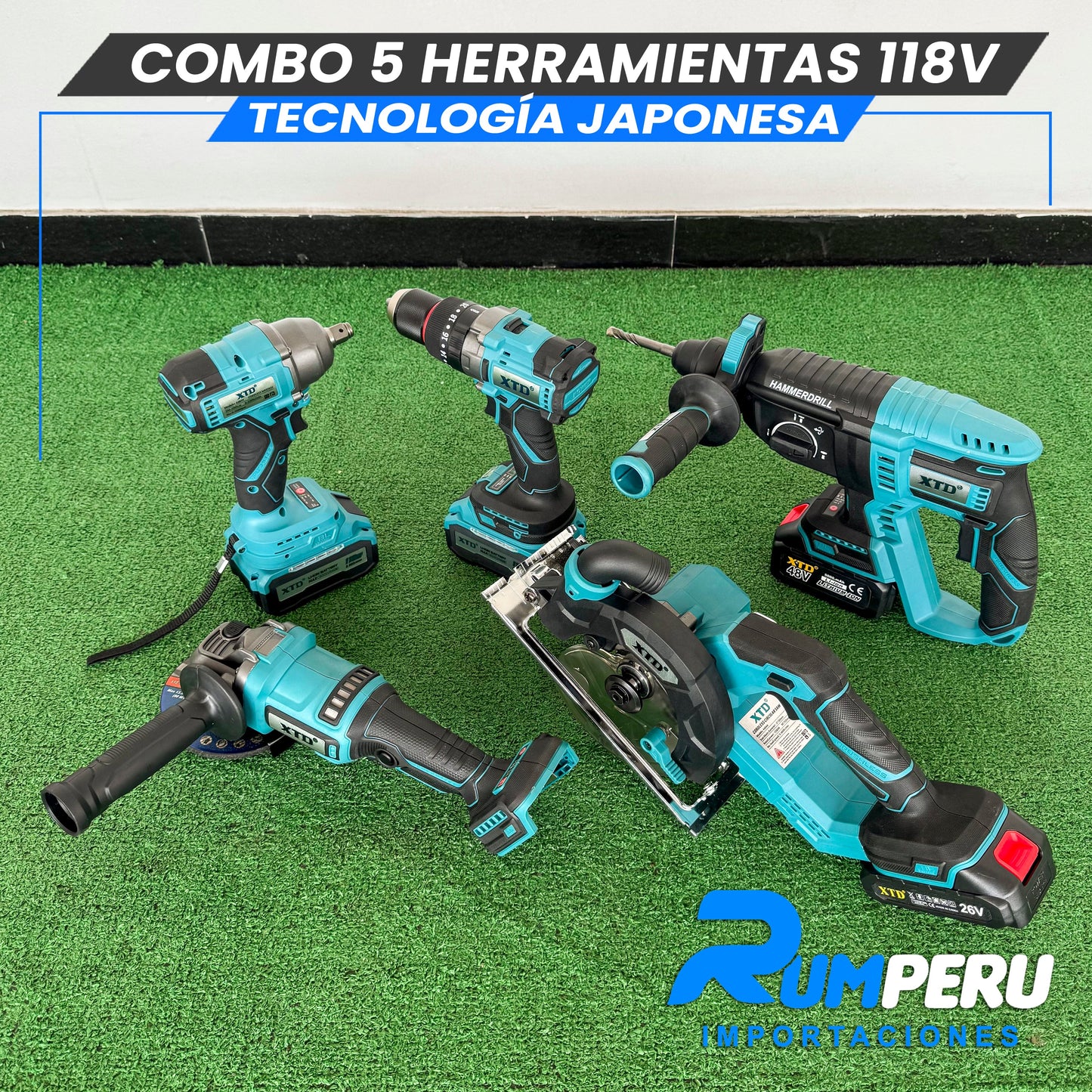 Combo 5 Herramientas 118v (Motor Brushles)