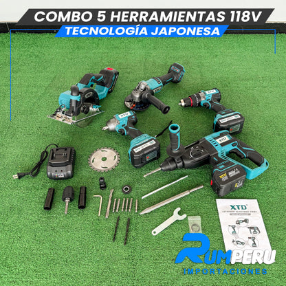 Combo 5 Herramientas 118v (Motor Brushles)