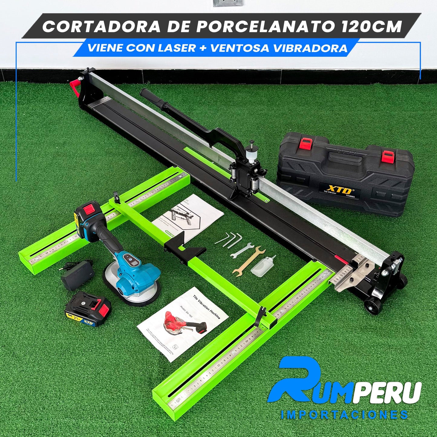 Cortadora De Porcelanato 120CM Viene Con Lase +Ventosa Vibradora