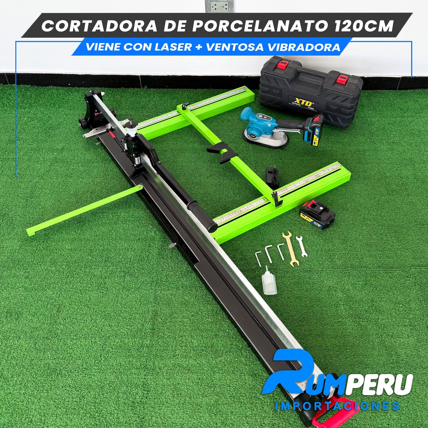 Cortadora De Porcelanato 120CM Viene Con Lase +Ventosa Vibradora