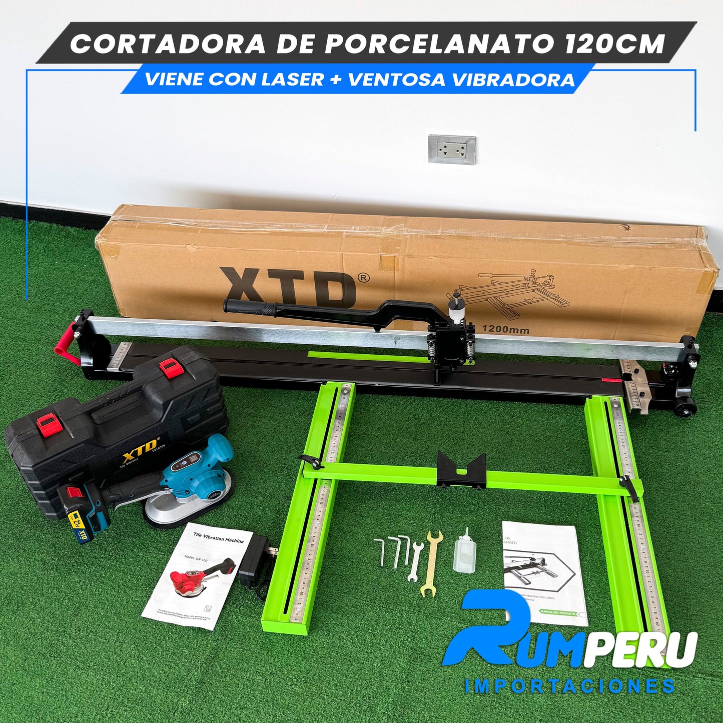 Cortadora De Porcelanato 120CM Viene Con Lase +Ventosa Vibradora