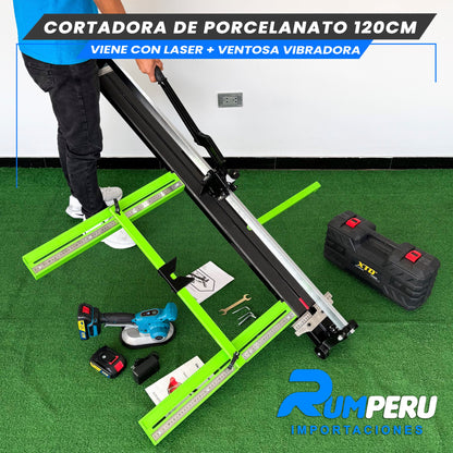 Cortadora De Porcelanato 120CM Viene Con Lase +Ventosa Vibradora