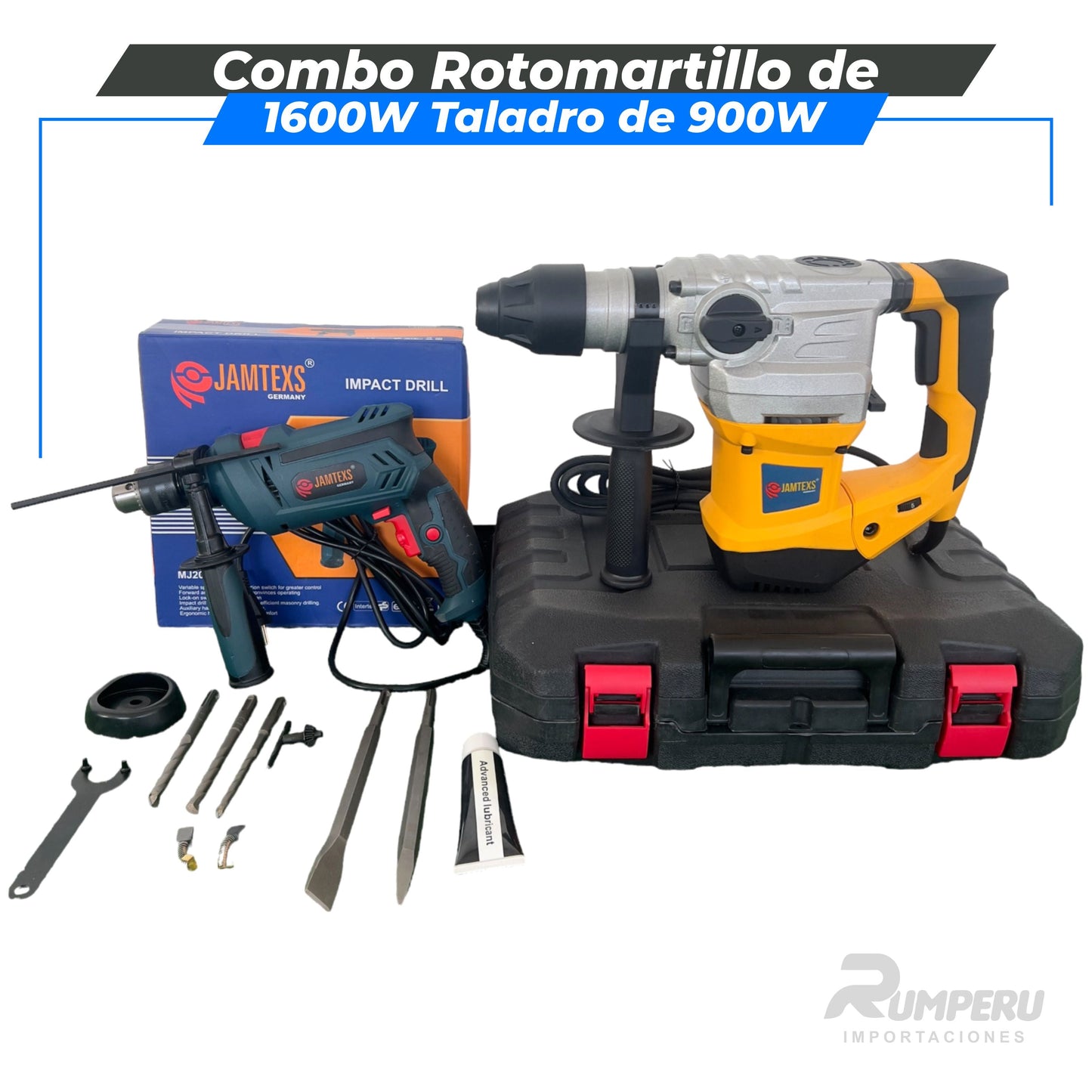Combo  Rotomartillo de 1600W Taladro de 900W