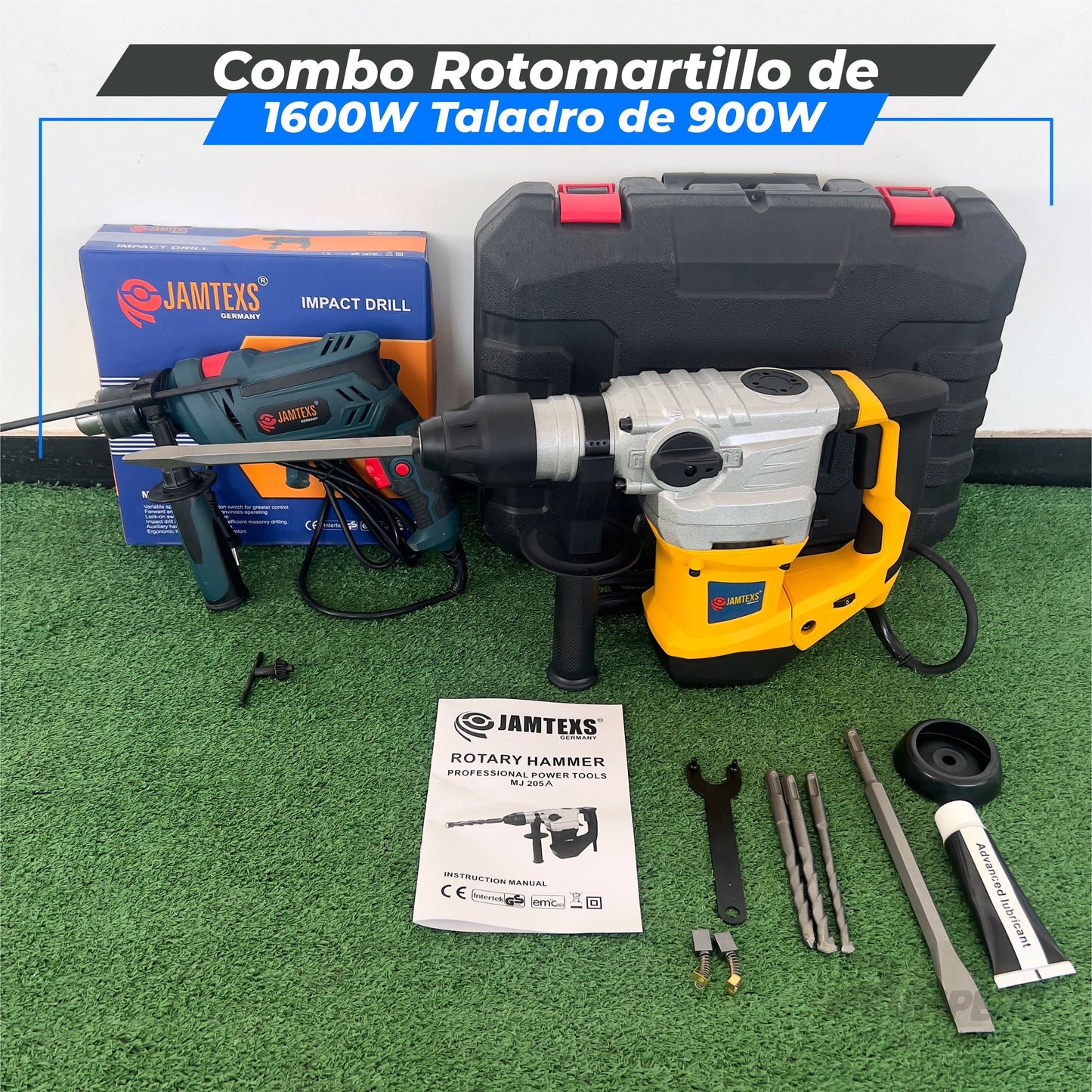 Combo  Rotomartillo de 1600W Taladro de 900W