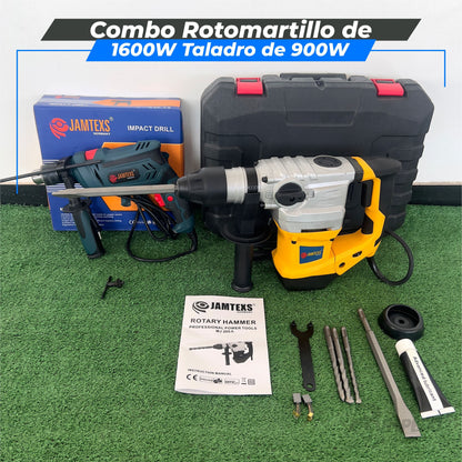 Combo  Rotomartillo de 1600W Taladro de 900W