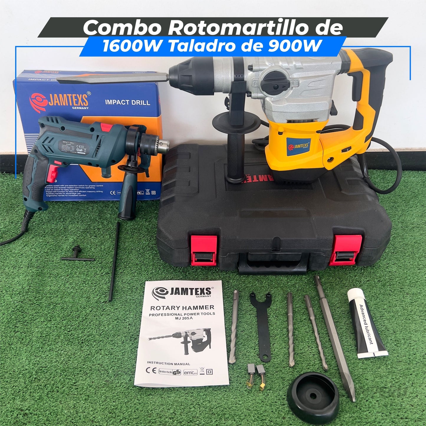 Combo  Rotomartillo de 1600W Taladro de 900W