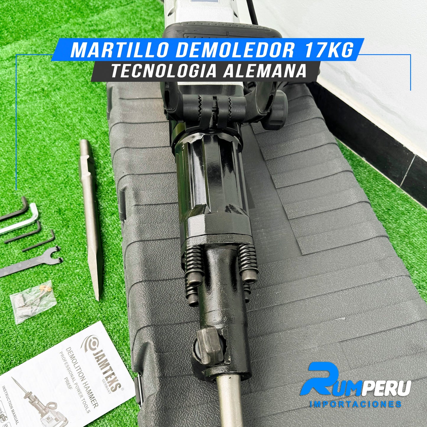 MARTILLO DEMOLEDOR 17 KILO GRAMOS TECNOLOGÍA ALEMANA