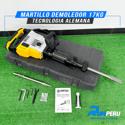 MARTILLO DEMOLEDOR 17 KILO GRAMOS TECNOLOGÍA ALEMANA