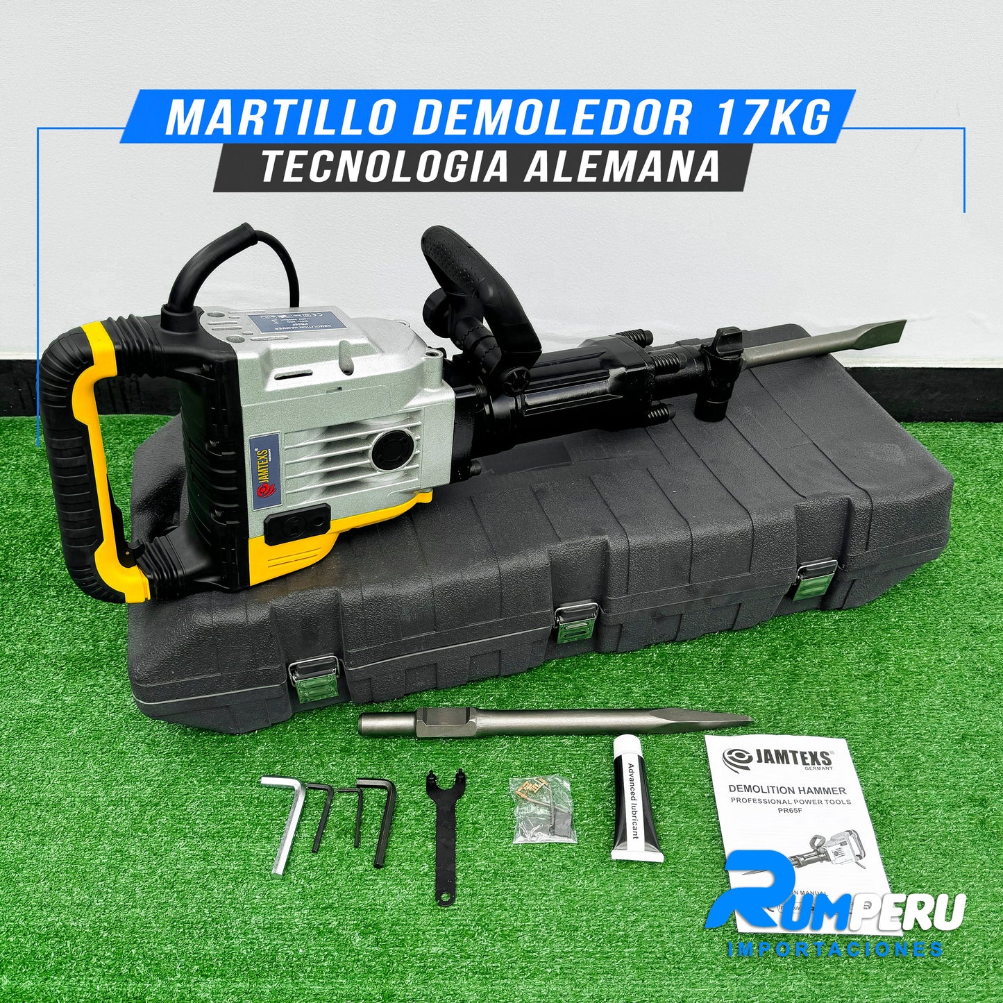 MARTILLO DEMOLEDOR 17 KILO GRAMOS TECNOLOGÍA ALEMANA