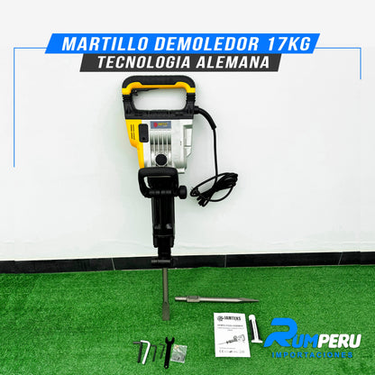 MARTILLO DEMOLEDOR 17 KILO GRAMOS TECNOLOGÍA ALEMANA